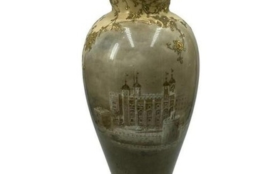 Signed Doulton Burslem Neoclassical Juscian Ware Vase Profuse