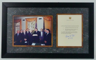 Signed Gerald Ford Warren Commission Letter, Photo