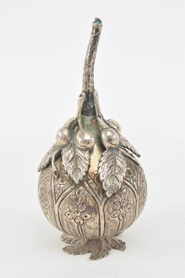 Silver rosewater sprinkler. Ottoman style. Early 20th