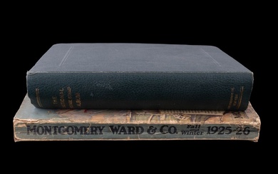 Stamp Album & Antique Montgomery Ward Catalog