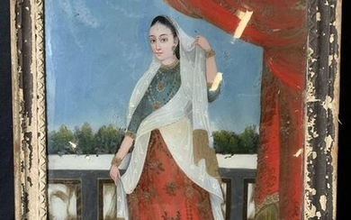 Standing Woman Figural Portrait Acrylic on Board