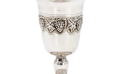 Sterling Silver Kiddush Cup and Coaster.