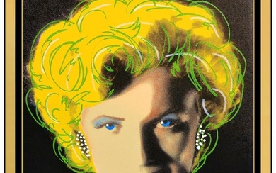 Steve Kaufman Original Marilyn Monroe Portrait Oil Painting On Canvas Signed Art