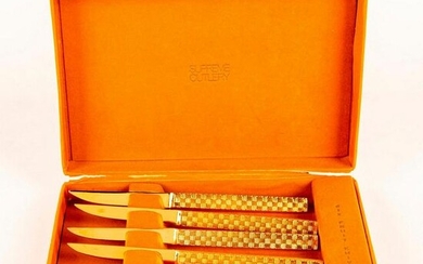 Supreme Cutlery, 6 Gold Toned Fruit Knives