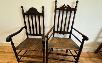 TWO 18TH CENTURY ARMCHAIRS