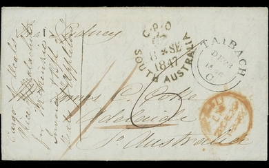 The Toulmin Packet Service U.K. to Australia Voyage 36 1846 (28 Dec.) entire letter from Wales...