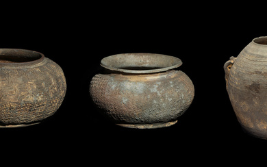 Three Chinese Grey Pottery Jars