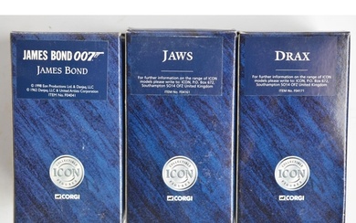 Three boxed Corgi James Bond diecast 1/24 scale Icon Figures...