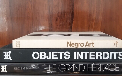 SOLD. Three vols. Africana: Fondation Dapper. Objets Interdits. Paris 1989. + 2 vols. Provenance: HRH...