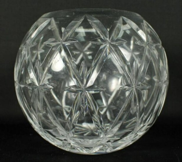 Tiffany Cut Glass Round Vase