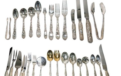 Tiffany & Co. Sterling Silver Flatware set for 18 in Chrysanthemum, Florals