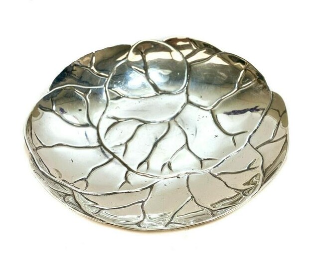Tiffany & Co. Sterling Silver Round Leaf Dish #25226