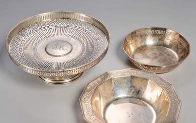 Tiffany & Co. sterling silver bowls and tazza