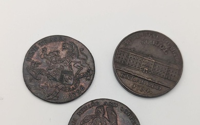 Tokens - A group of three late 18th century...