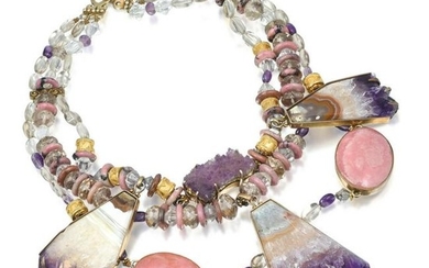 Tony Duquette Vintage Multi-Gemstone Necklace
