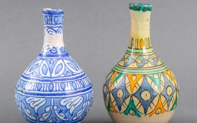 Turkish Iznik Style Ceramic Bottles Vases, 2
