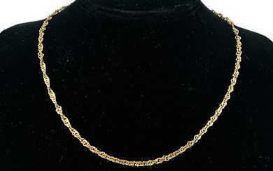 Twisted Link 14K Yellow Gold Chain