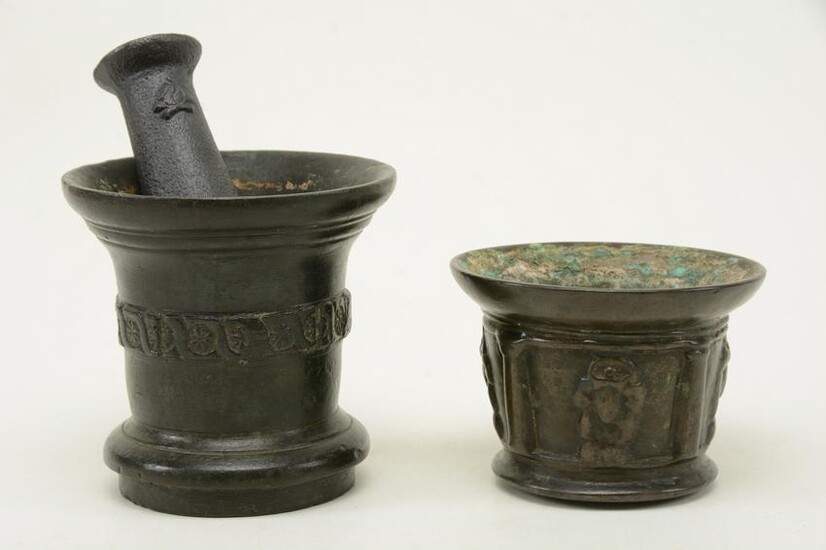Two Bronze Mortars, China/Southeast Asia, possible 17C