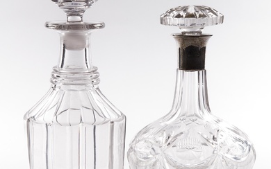 Two English Cut Glass Decanters, early 20th century