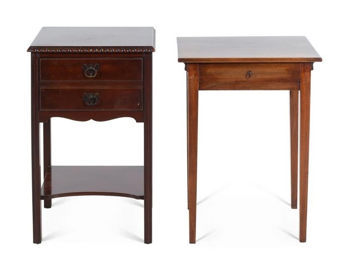Two Georgian Style Mahogany Side Tables