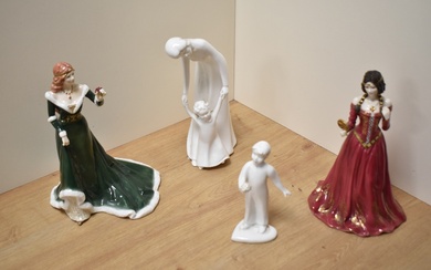 Two Royal Worcester (Compton & Woodhouse) bone china limited edition figurines 'Fair Maiden of