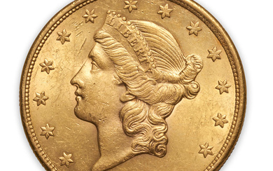 United States 1896-S Liberty $20 Double Eagle Gold Coin.