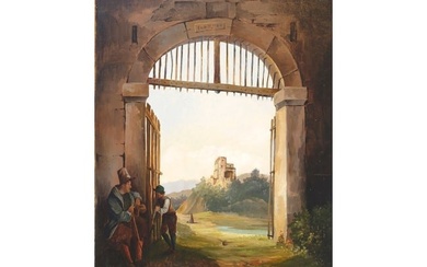 Unknown painter, View of a ruin, mid 19th century