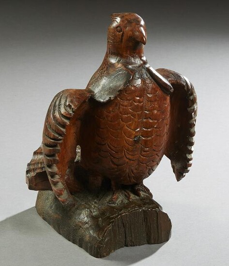 Unusual Carved Wood Male Turkey Figure, 20th c., made