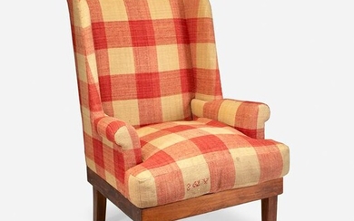 Unusual upholstered easy chair, 19th/20th century
