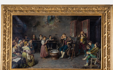 V. A. Menotti, (19th/20th Century) - Classroom Scene