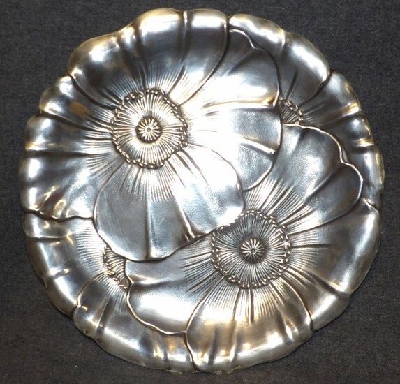 VINTAGE WALLACE STERLING SILVER POPPY DISH