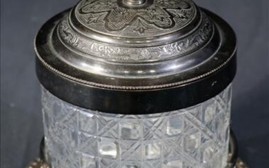 Victorian silver-plate humidor