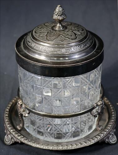 Victorian silver-plate humidor