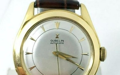 Vintage 18k GUBELIN Automatic Watch 1950s * EXLNT*