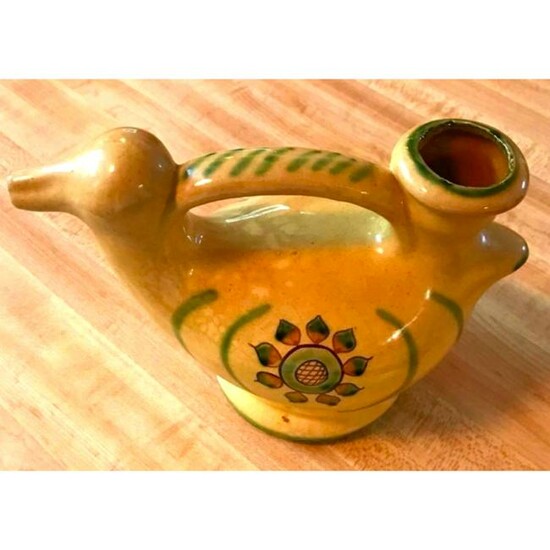 Vintage Italian Hand-painted Decorative Ceramic Olive