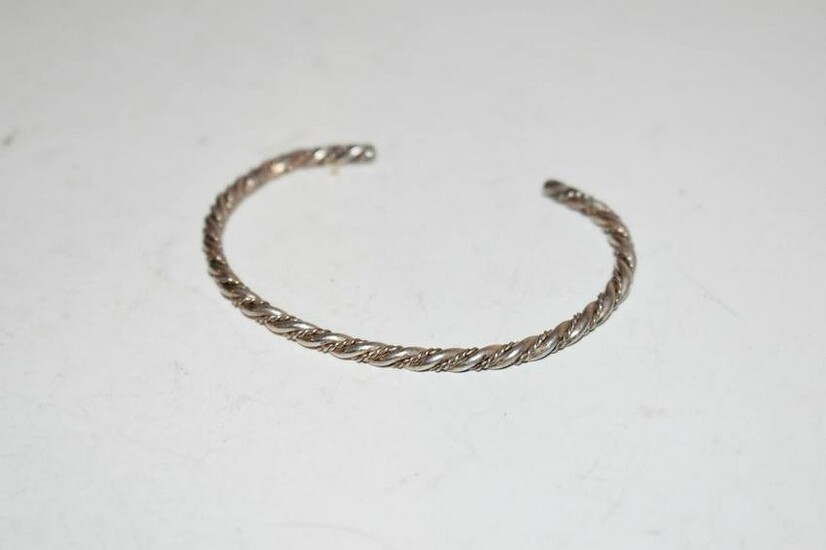 Vintage Sterling Silver Twist Bracelet 5"