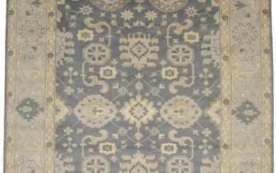 Vintage Style Muted Colors Oushak Chobi 8X10 Hand-Knotted Oriental Rug Carpet