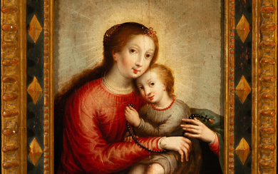 Virgin with Child in Arms, Italian Flemish school of the...