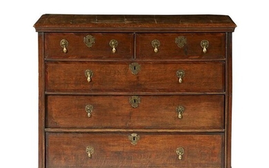 WILLIAM AND MARY OAK CHEST OF DRAWERS LATE 17TH CENTURY