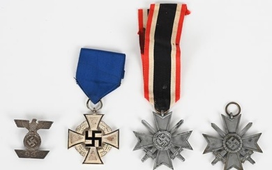 WWII NAZI GERMAN MEDAL LOT SPANGE 25 YEAR NSDAP