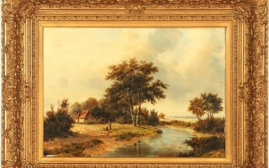 Willem Bodeman (1806-1880) , Landscape with house and