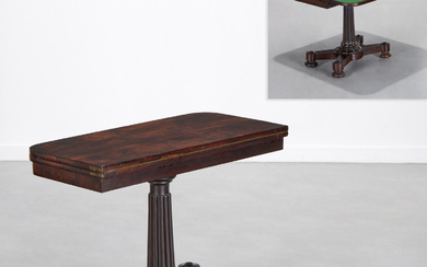 William IV rosewood card table