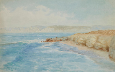 William Lees Judson (1842-1928) Laguna Coast sight 12 3/4 x...
