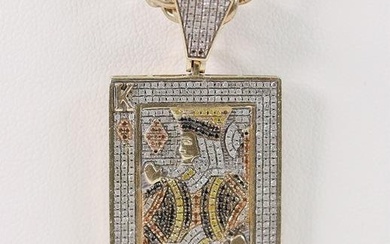 YELLOW GOLD KING OF DIAMONDS PENDANT NECKLACE