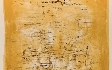 Zao Wou-Ki (Chinese/French 1920-2013), Vol d'oiseaux (Ägerup 88), Lithograph in color on Rives, 1954, Sheet size: 654 x 502 mm (25-3/4 x 19-3/4 in)