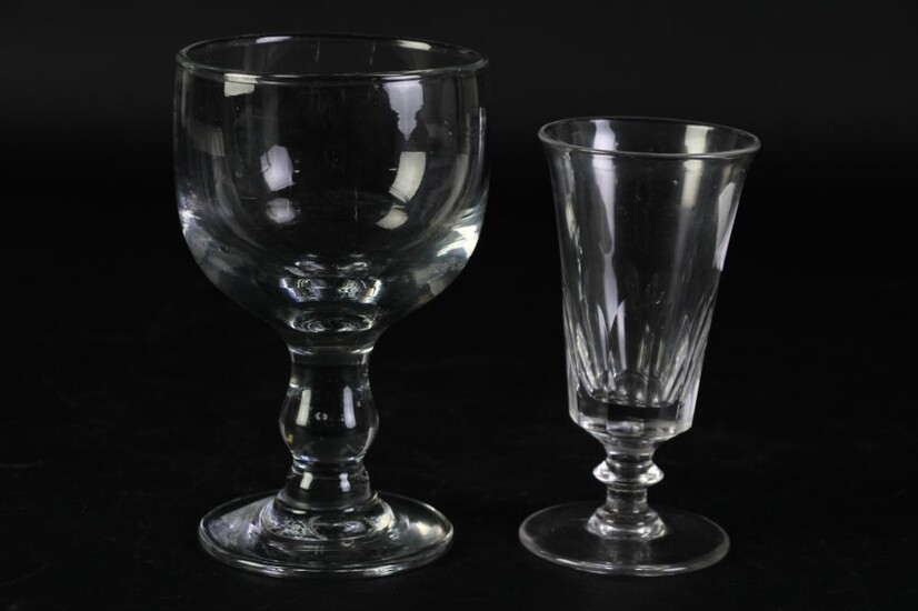 c. 19th Century Jelly Glass together with a georgian style illusion rummer (H11.5cm)