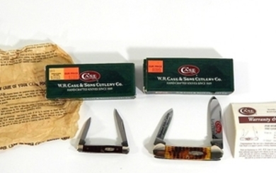 Two Case Folding Knives with Boxes