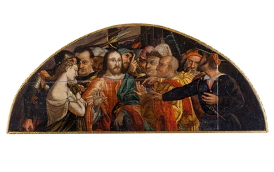 secondo Lorenzo Lotto Christ and the adulteress