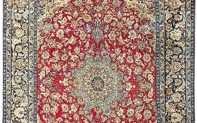 10' x 12' Persian Najafabad Esfahan Hand-Knotted Semi-Antique Rug #F-6050