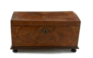 Continental inlaid walnut miniature chest